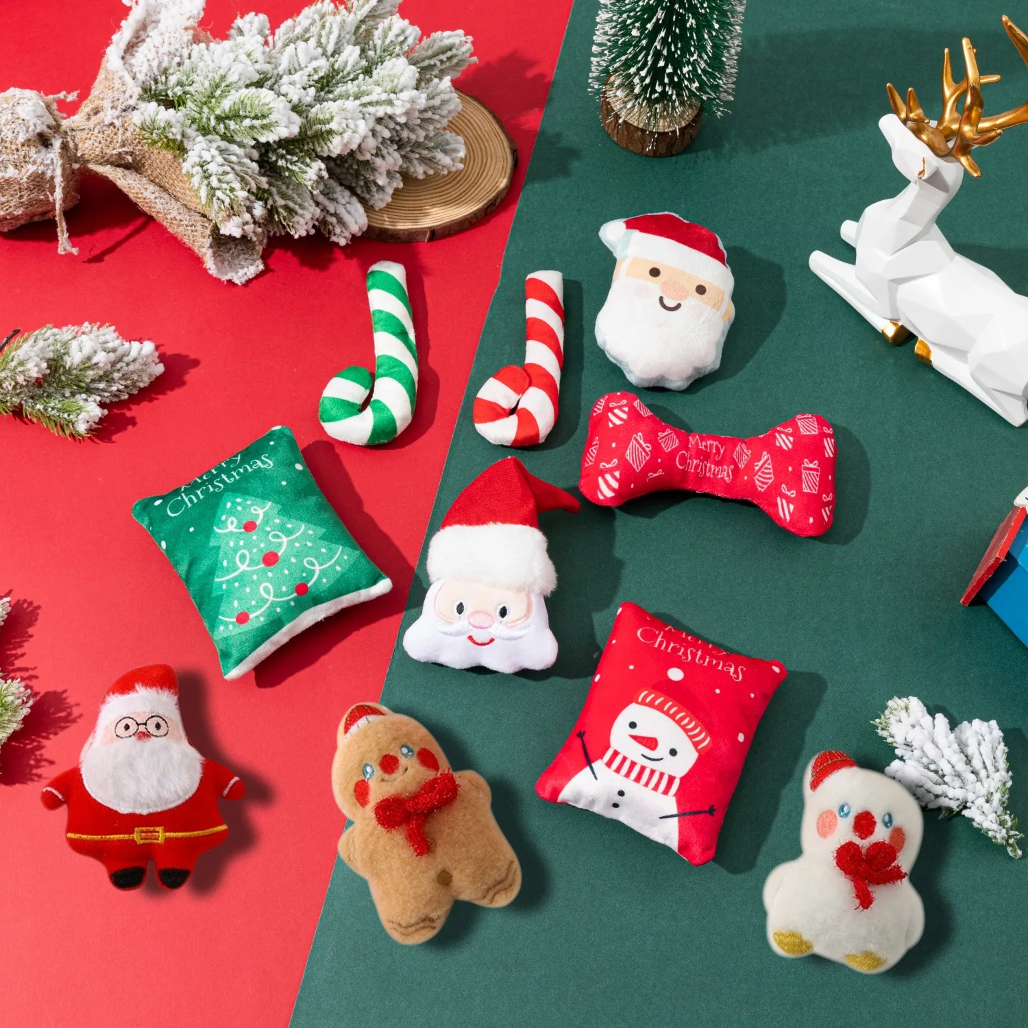 

Christmas Dog Toy Christmas Tree, Bow Tie, Candy Christmas Pet Toy Puppy Accessories Interactive Toys for Small Dogs