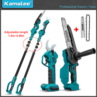 Kamolee 50mm Brushless Cordless Electric scissors Pruner pruning Shears Fruit Tree 8inch hand saw Compatible with Makita Battery