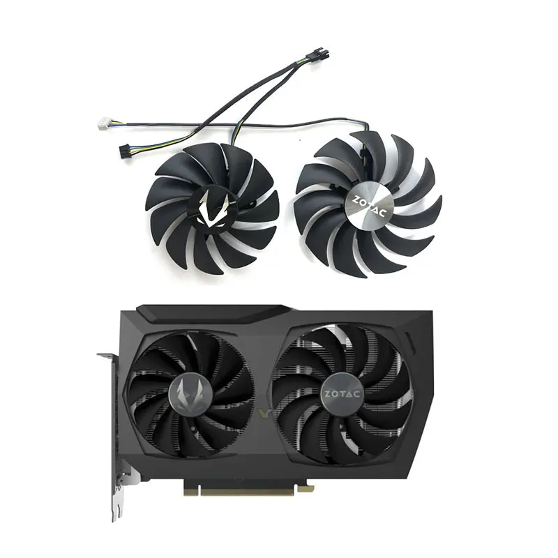 New for ZOTAC GeForce RTX3060ti 3070 LHR 8GB Double Blade OC Graphics Card Replacement Fan CF1010U12S