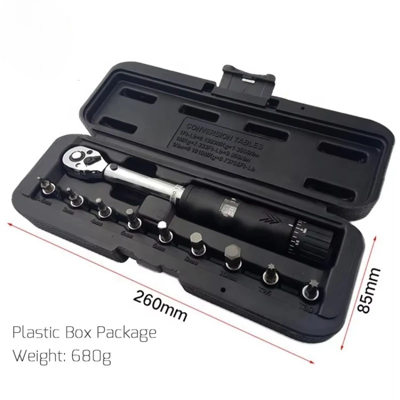 1/4 CR-V دراجة مفتاح العزم مجموعة نافذة عرض نظام القياس متري مادة الكربون الصلب لتقوم بها بنفسك OEM التخصيص