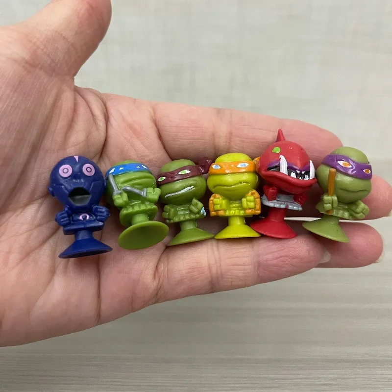 Figuras de las Tortugas Ninja, Mini Muñecas, April O'Neil, Michelangelo, Krang, Irma, 6 Piezas, Adornos, Accesorios, Juguete