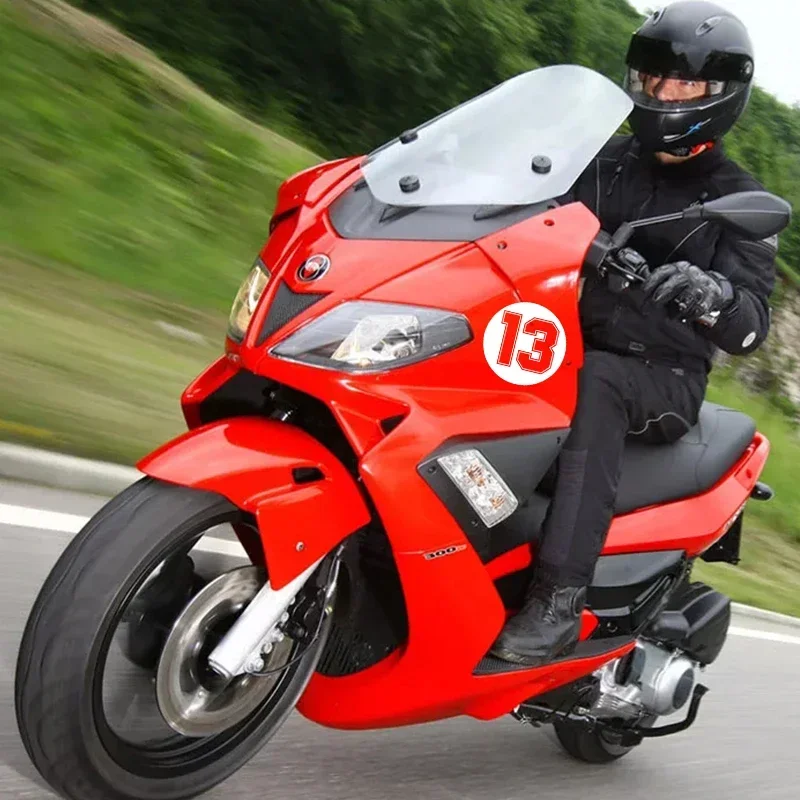 سيارة ملصق سباق عدد 13 17 19 21 23 69 77 في دائرة مقاوم للماء PVC ملصقات مصورة للدراجات النارية الوفير منتجات الجسم البلاستيكية