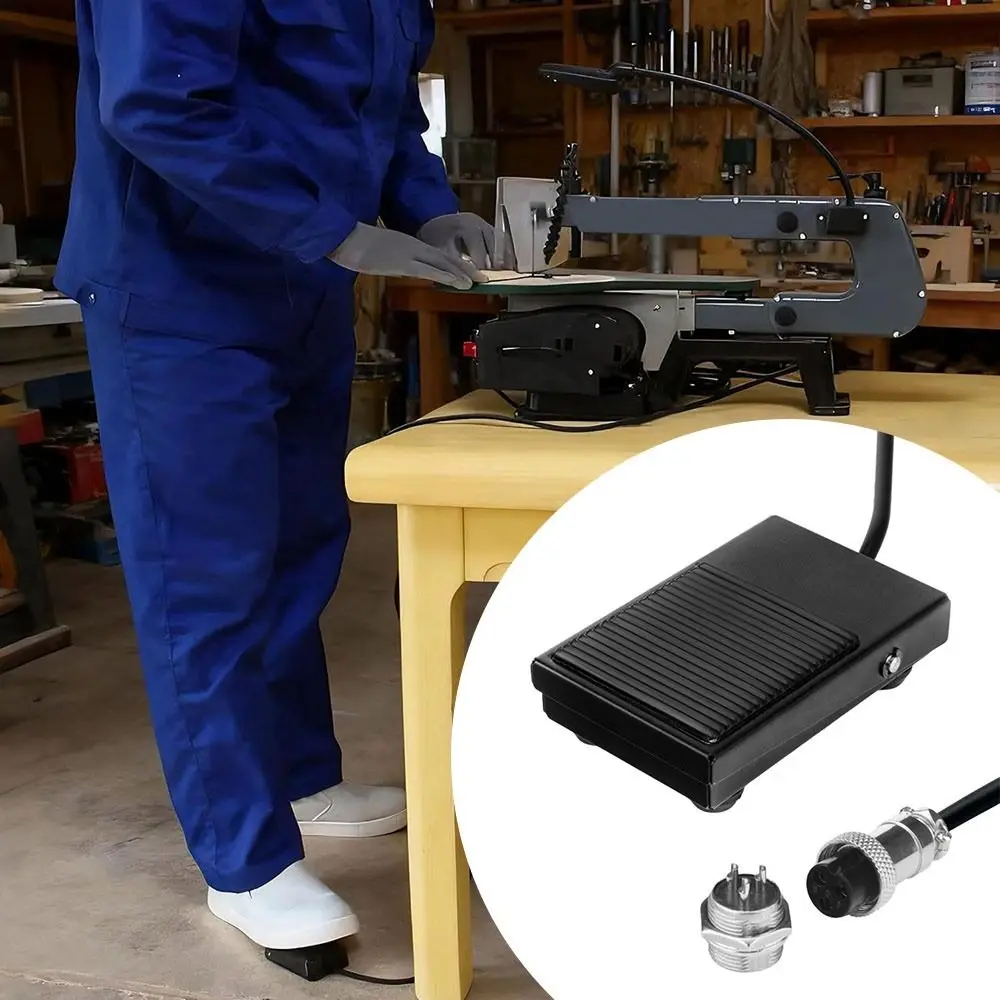 Professional Anti-Skid Foot Pedal Switch 2Pin/3Pin 220V Momentary Switch Multi-functional Plug and Play ON/OFF Industrial