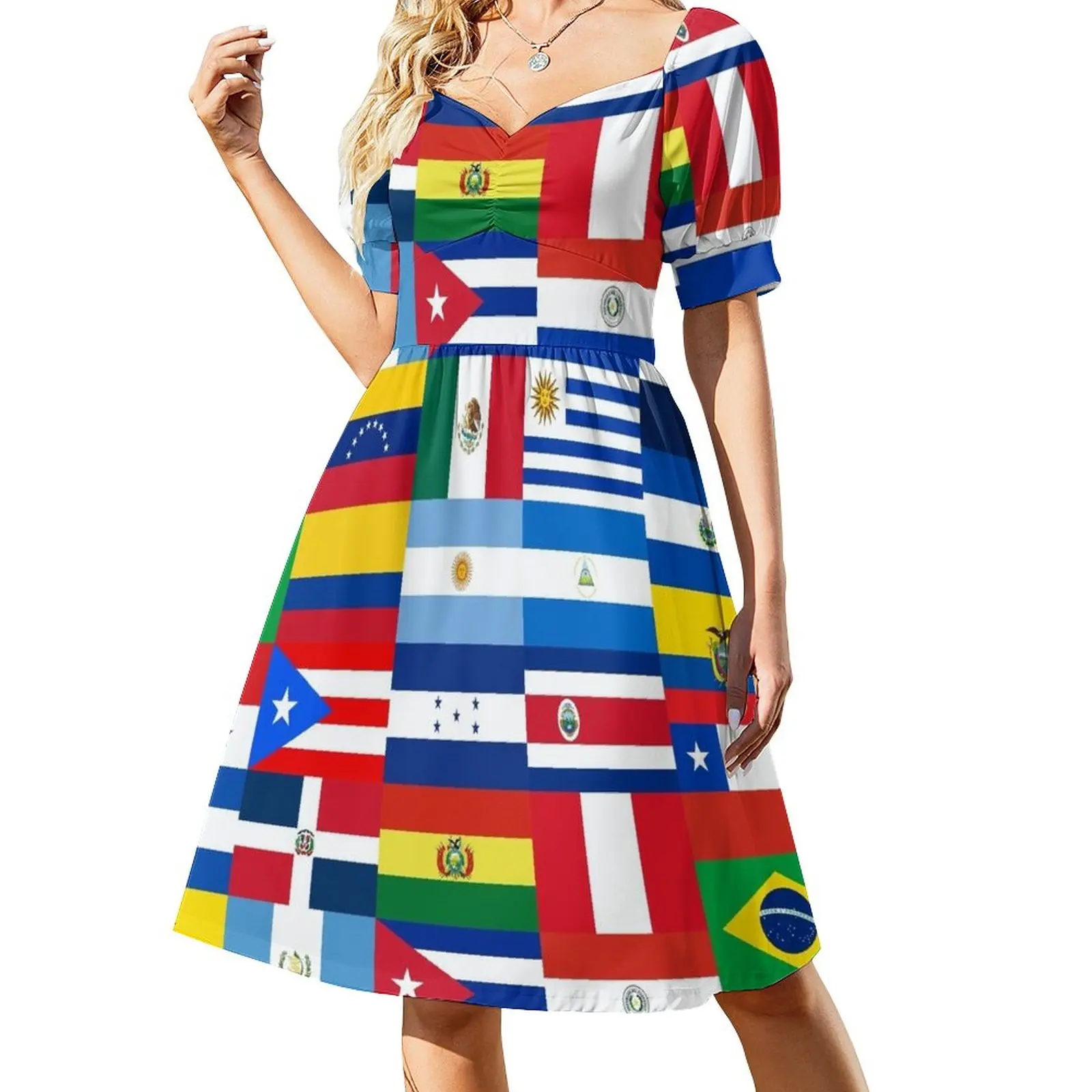 

Flags of Latin America Dress evening dress woman Woman fashion women evening dress summer dress korean women