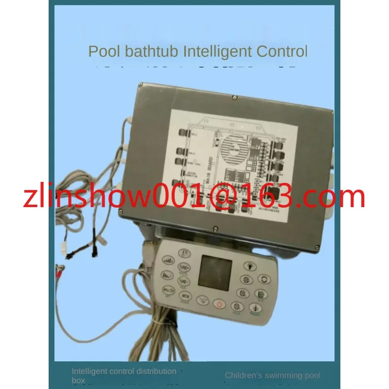 Swimming Pool Bathtub Smart Electric Control Cabinet Panel Touch Screen Constant Temperature Bubble Colorful Light Control