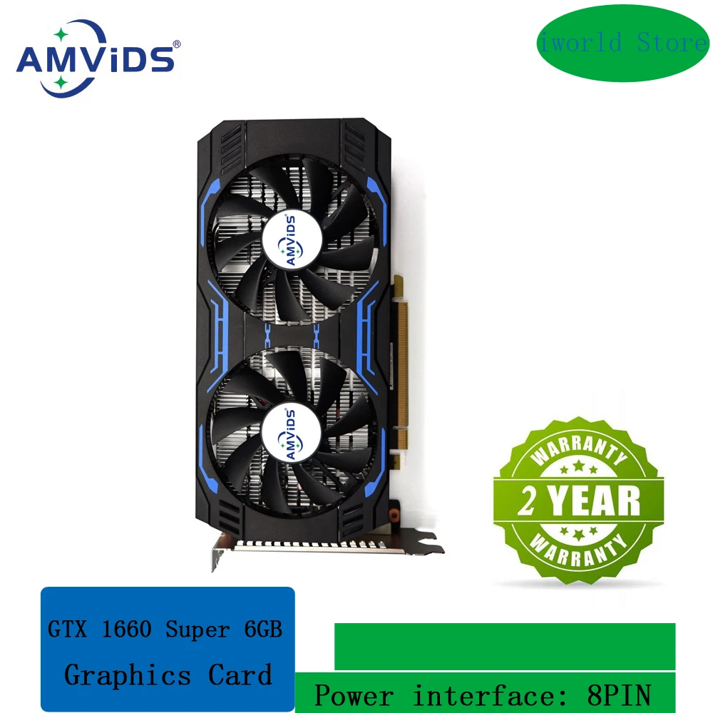 

GTX 1660 Super 6G Brand New Original Graphics Cards 192 Bit GDDR6 HDMI-Compatible DP DVI Mining GPU 1660s Gaming Video Card