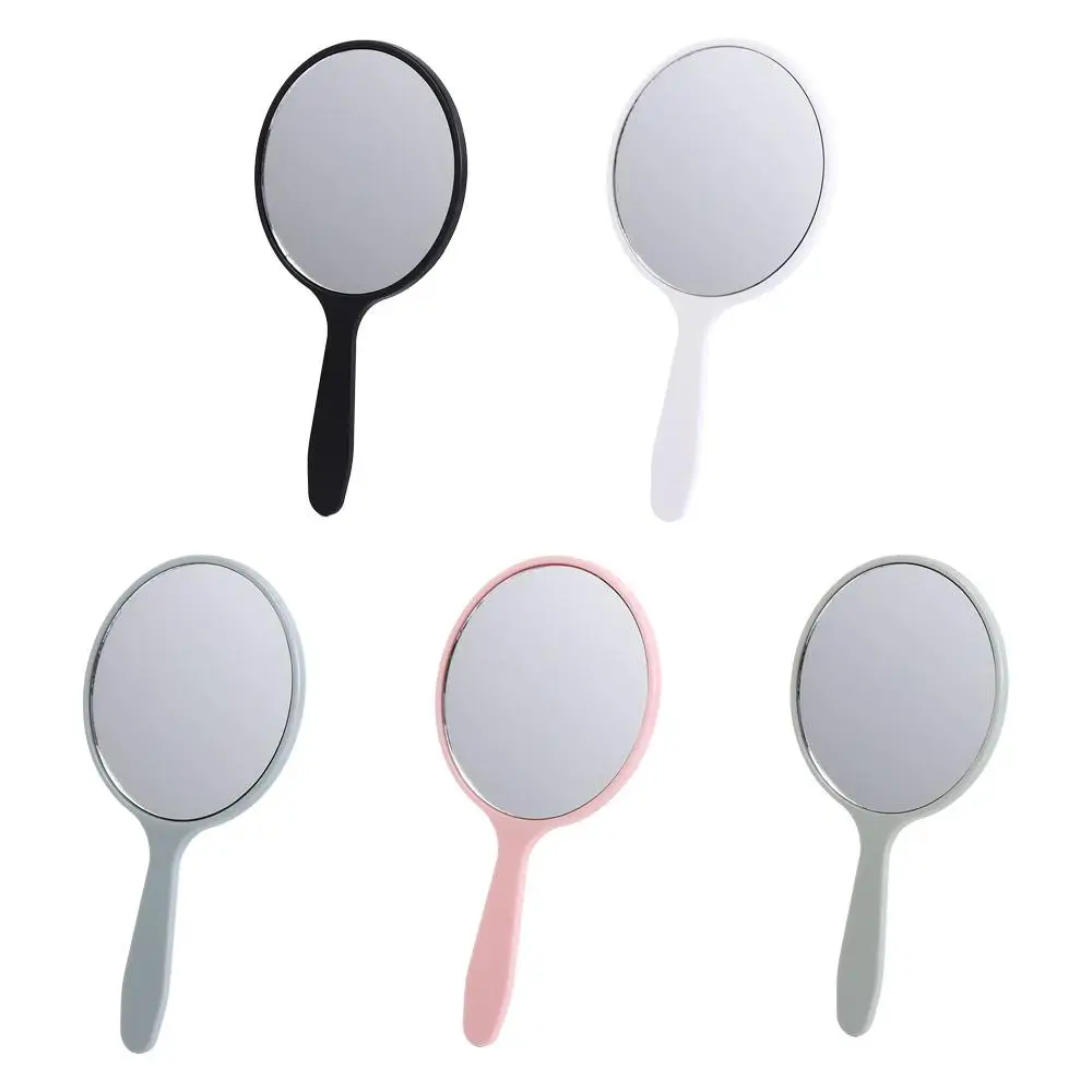 Creative DIY Makeup Mirror Handheld Small Round Handheld Mirror Anti-fall With Handle Portable Mirror Women