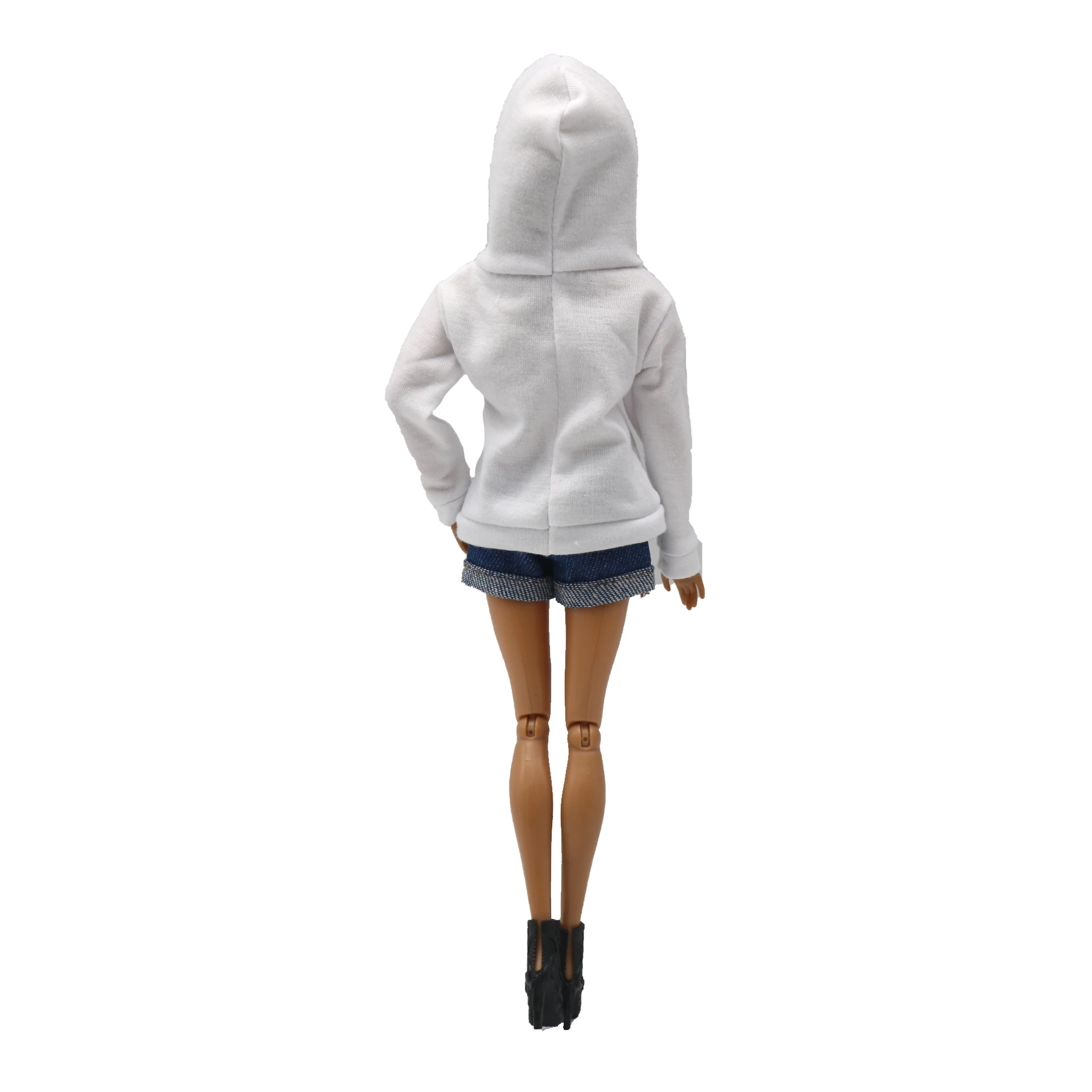 New 30cm 1/6 Doll jeans shorts long sleeves Christmas lights themed hoodie set Daily Wear Clothes for Barbies doll Accessories
