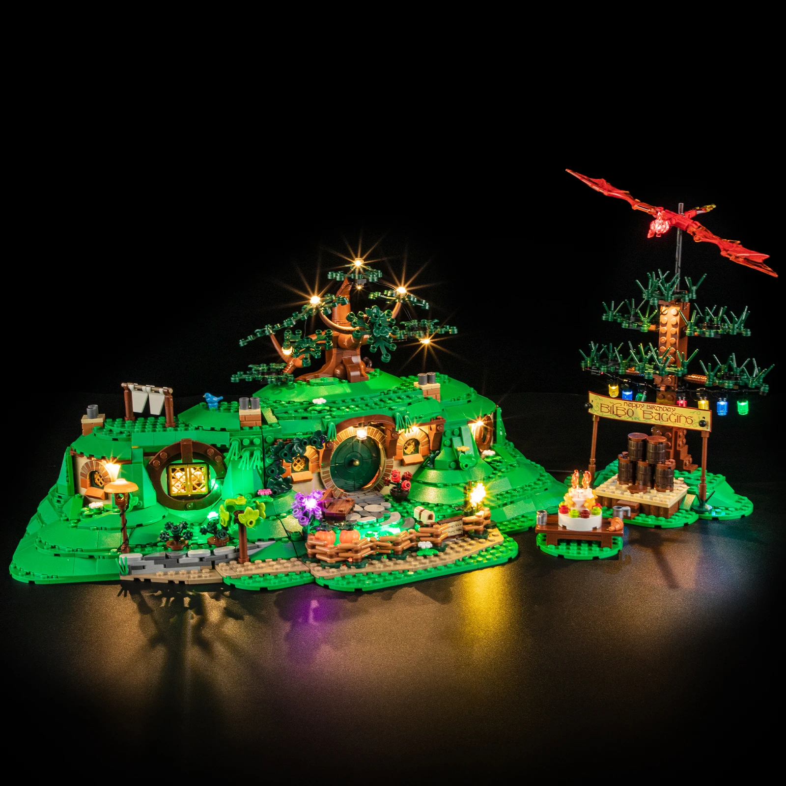 (Only LED Light No Bricks) 10354 The Shire Ideas (Not Include Building Blocks Kits Sets Model)