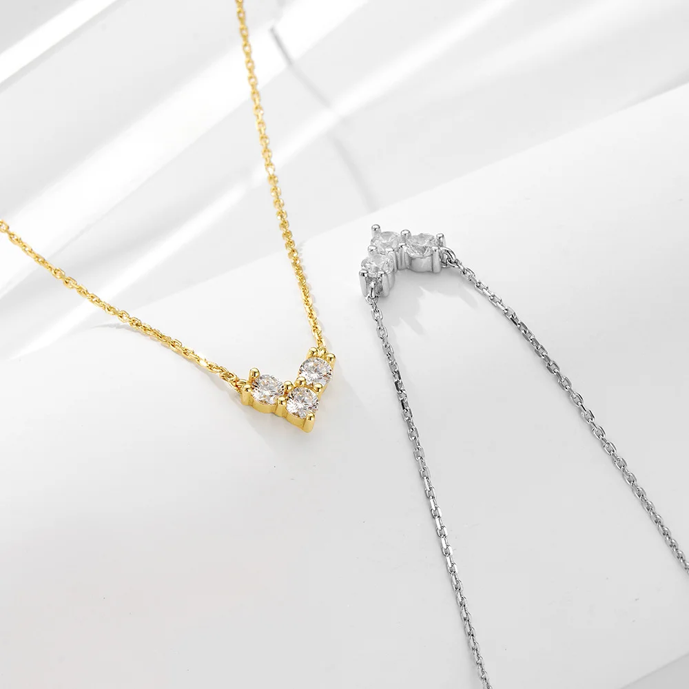 

Нишевое ожерелье из стерлингового серебра 925 пробы в корейском стиле, сердце с цирконом, изящная милая цепочка на ключицу INS для женщин