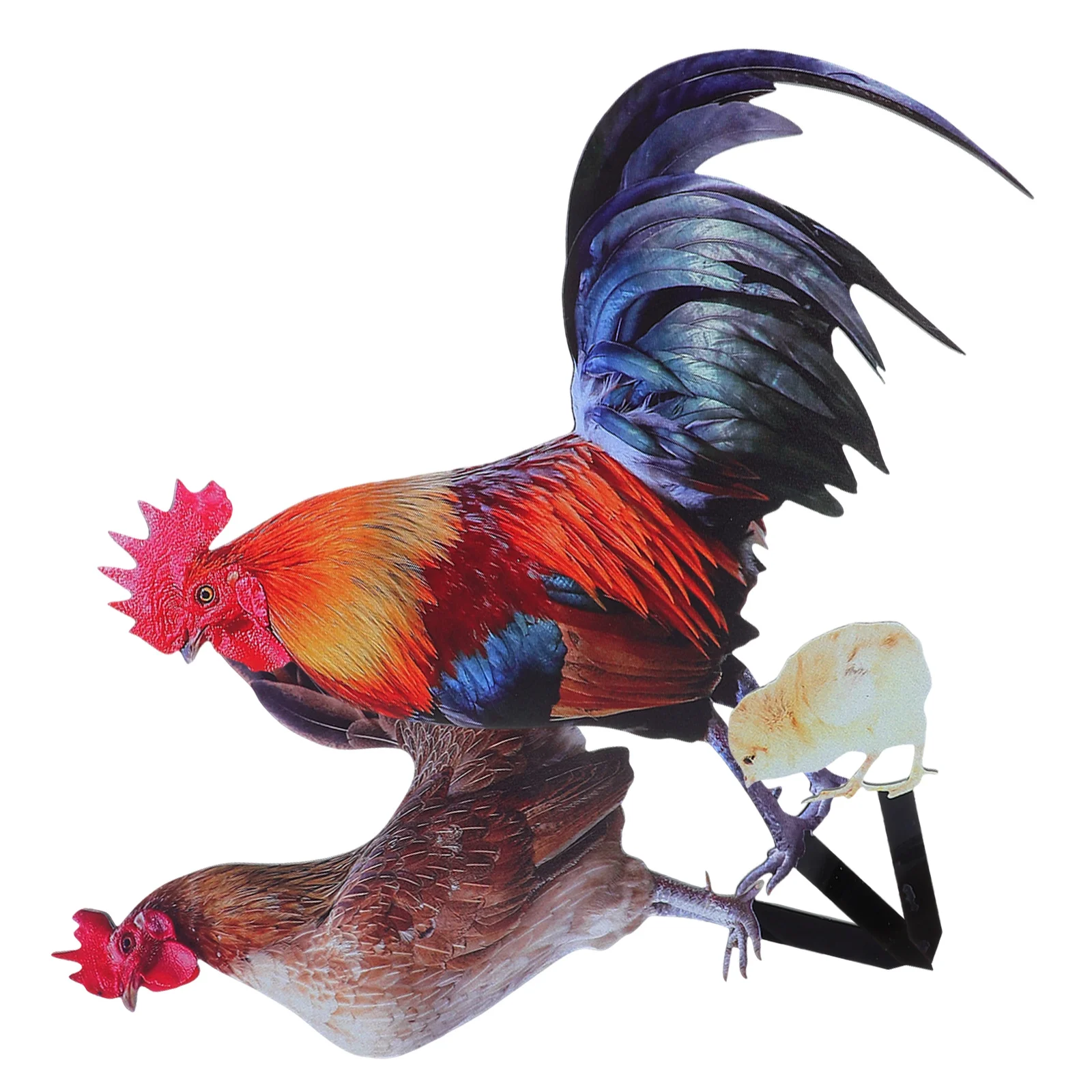 

1 Set Garden Yard Chicken Stake Outdoor Lawn Decoration Acrylic Backyard Hen Insert Garden Scene Layout Ornament