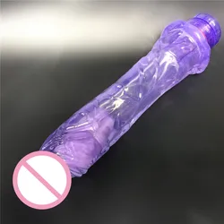 Duang 9.84 inch 25cm L Vibrating Huge black  Dildo, Super Big Dick Vibrator, Realistic Soft Penis Vibrator, Sex Products