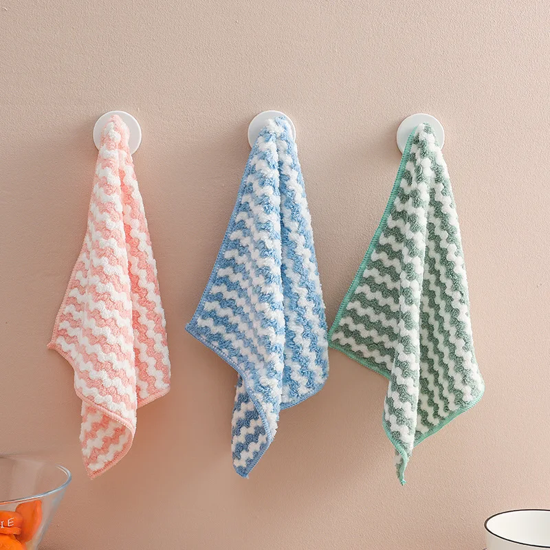 5PCSCleaning Cloth Kitchen Scouring Pad Towel Dishcloth Household Rags Gadget Microfiber Non-stick Oil Table Cloth Wipe