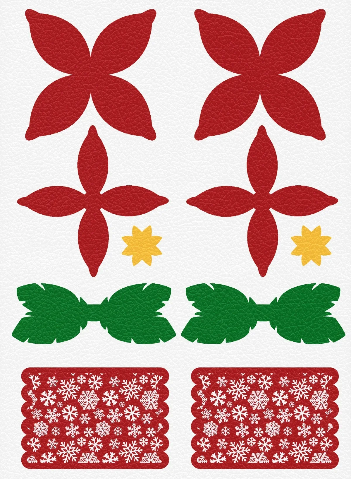 Hojas de cuero sintético con estampado de Papá Noel, tela de cuero de Litchi sintético para pendientes DIY, lazos para el pelo, 22x30cm