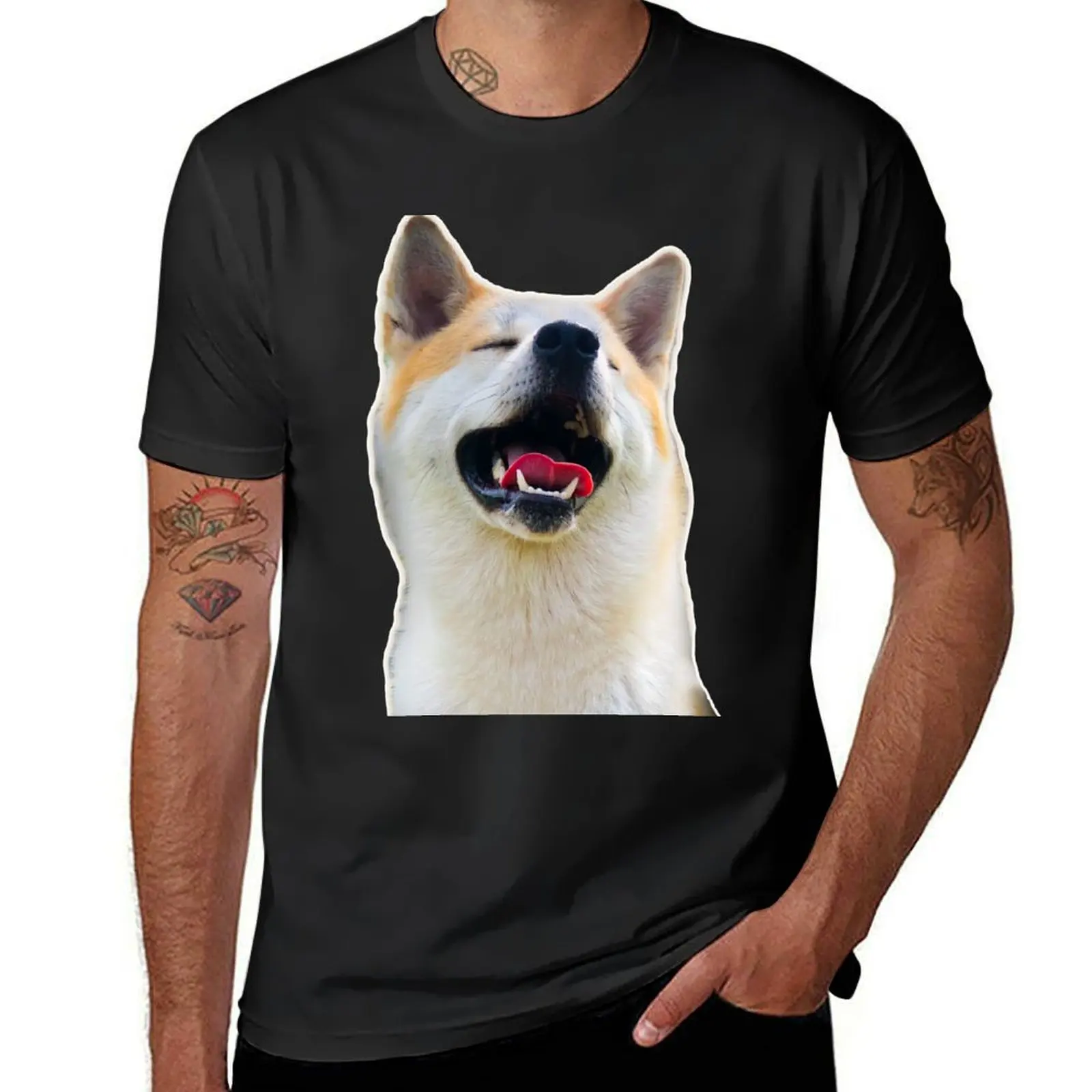 Happy Akita - Bluebell T-Shirt boys animal print customs design your own sweat men clothes