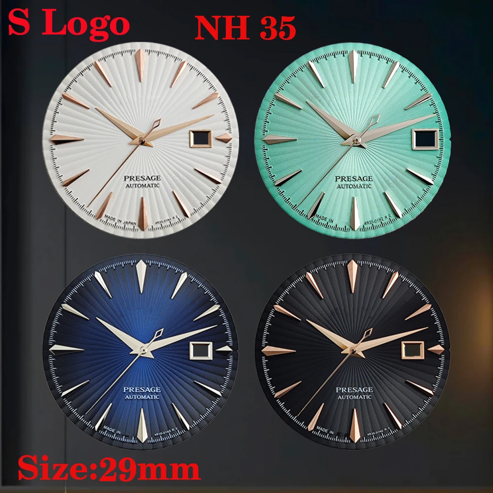 

NH35 dial 29mm Prestige S logo dial, suitable for NH35/NH36 automatic movement watches Mods watch dial accessories