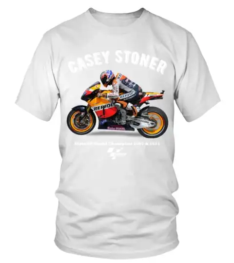 Koszulka z okrągłym dekoltem, odpowiednia dla mężczyzn i kobiet - RD80-008-BK Casey Stoner S-3XL