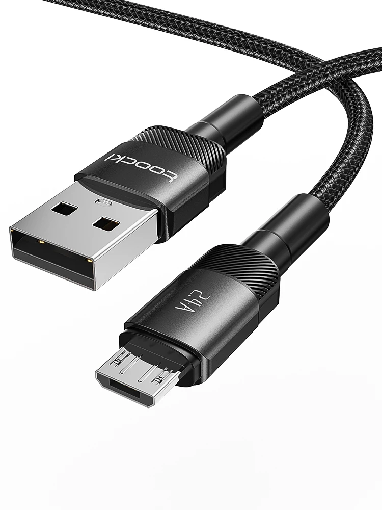 Toocki câble Micro USB pour ventilateur d'écouteur 2.4A Charge rapide PD câble Micro de Charge rapide pour Samsung S6S7 Redmi Note cordon de données USB