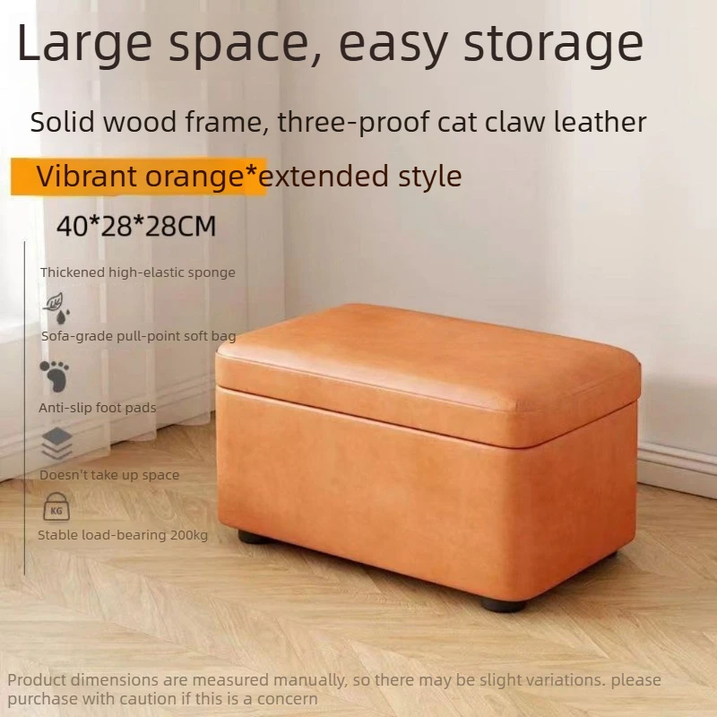 Multipurpose Storage Stool Small Ottoman for Living Room Home Shoe Bench with Storage