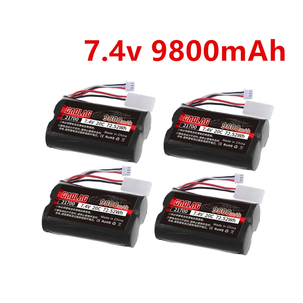 7.4V 9800mAH 21700 Li-ion Battery TAMIYA PLUG for remote control helicopter Car Tank Boat accessories 2S 7.4 v
