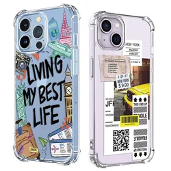 New York London naklejki etykiety TPU etui na telefon Samsung Galaxy A02 A04 S A12 A22 A32 A42 A52 A52S A72 A82 A13 A23 A33 A53 A73