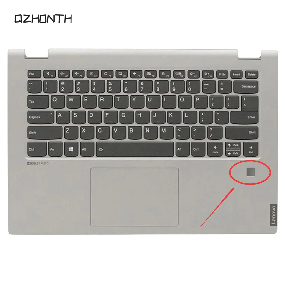 Imagem -03 - Estojo Superior com Teclado Retroiluminado para Lenovo Palmrest para Ideapad C34014 C340-14api Iwl Iml Flex-14 Prata 14 Novo