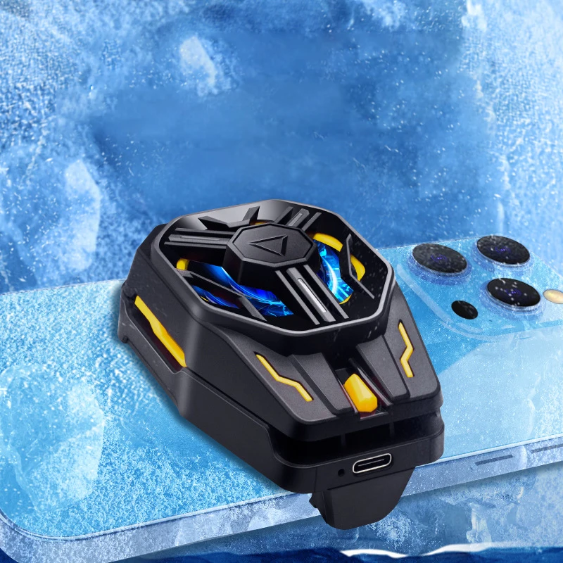 Mobile Phone Radiator Semiconductor Cooling Fan Phone Cooling Fan for Mobile Radiator for Wireless Cell Phone RGB Light Cooler