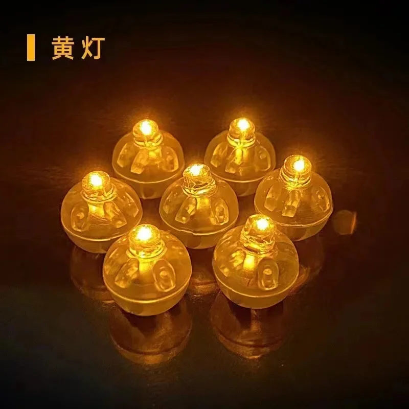 100/150PCS Mini LED Decorative Balloon Light Seven Colors Glowing Small Sphere Festival Party Atmosphere Decoration Props