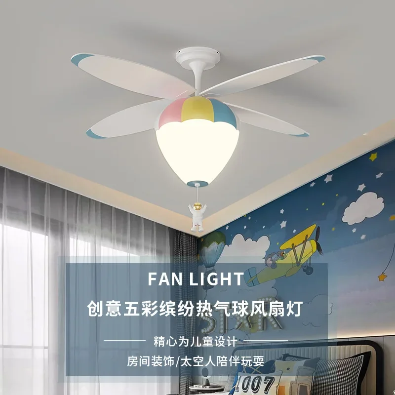 Petit ventilateur de plafond pour chambre d'enfant, lumière de ventilateur domestique d'astronaute
