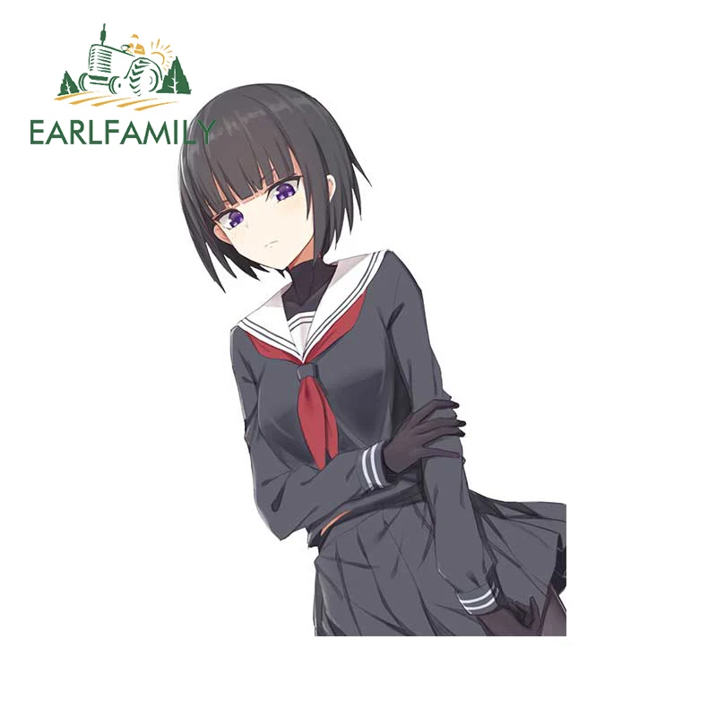 EARLFAMILY закат акула виниловая наклейка RV виниловый материал сноуборд креативные автомобильные наклейки зеркало заднего вида кемпер JDM аксессуары