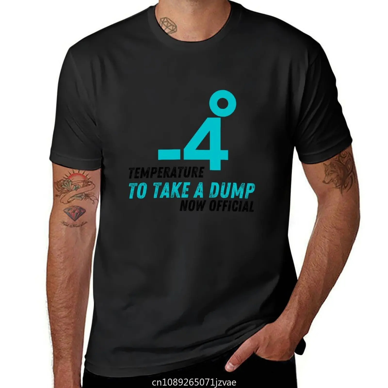 Temperature to take a dump T-shirt vintage vintage clothes Blouse summer tops Short sleeve tee men