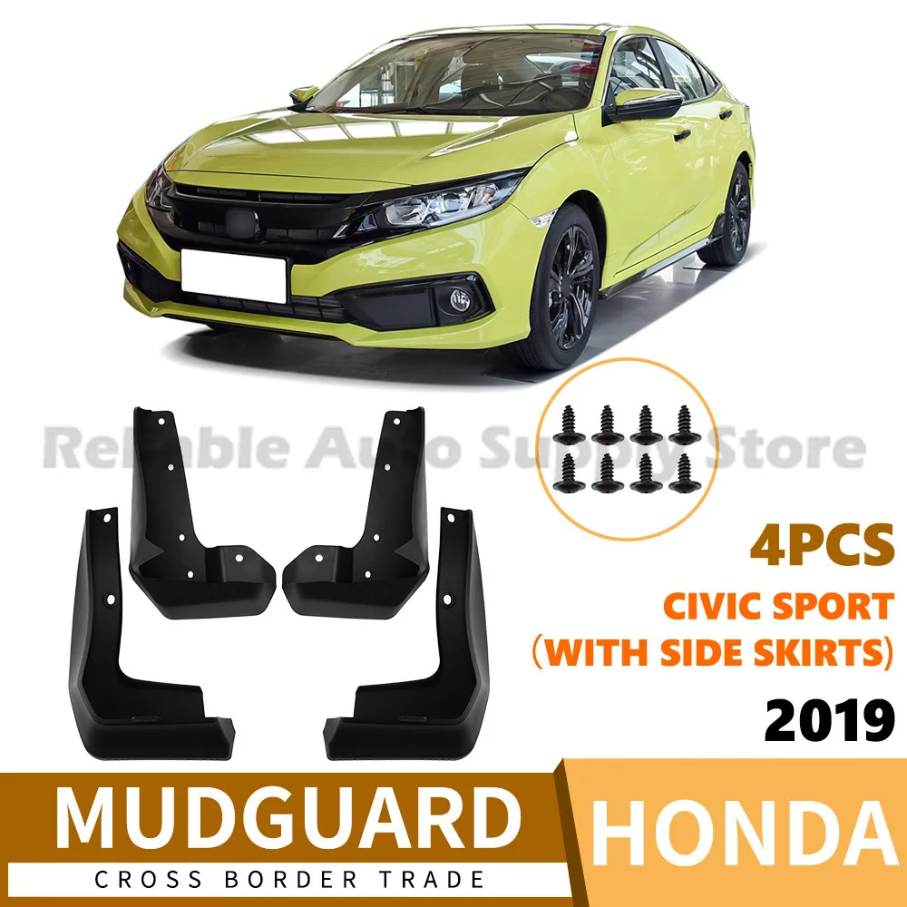 

For 2019 Civic Sport with Side Skirt Mudguards Front Rear Fender Flares Auto Wheel Arch Trim Drop Shipping Premium Quality Styli