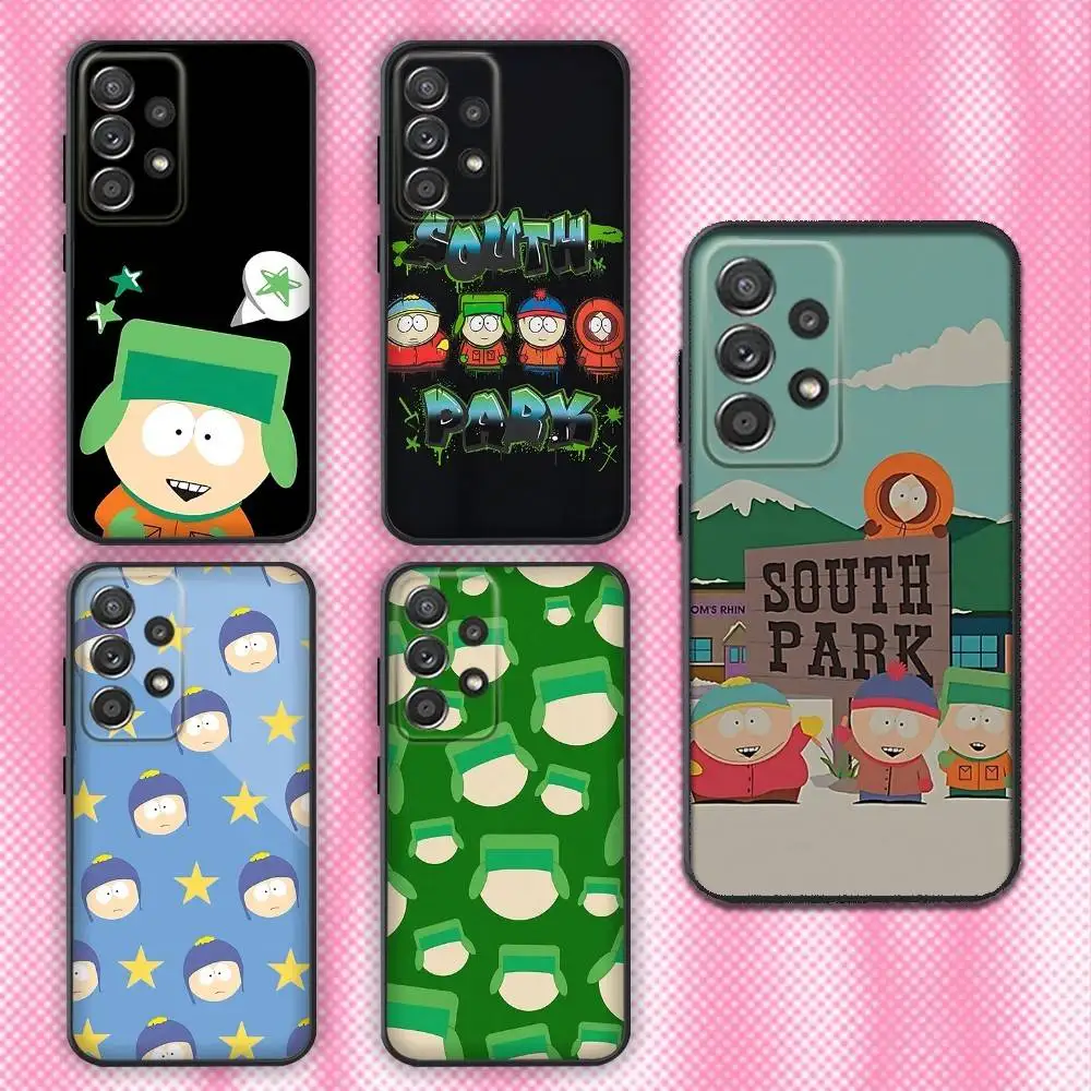 

Cartoon S-South P-Parkes Phone Case For Samsung Galaxy A13,A21s,A22,A31,A32,A52,A53,A71,A80,Soft Black Shell