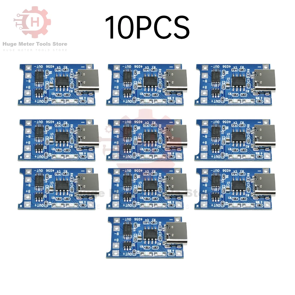 1/10pcs TP4056 Type-c USB 5V 1A 18650 Lithium Battery Charger TP4056 Module Charging Board With Protection Dual Functions Li-ion