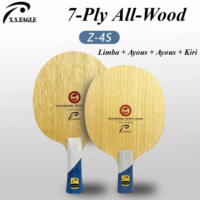 

EAGLE Z-4S 7-Ply Pure Wood Table Tennis Blade Limba Top Ply Offensive FL/CS High Quality Professional Ping Pong Paddle Racket