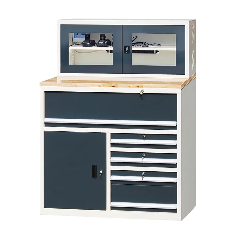 

Safety protection Solid Wood Countertop Multi Drawers Lockable Multiple Charging Docks Charging Cabinet