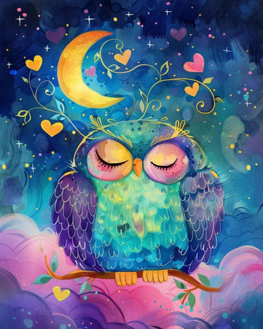 

1pc frameless Paint By Numbers For Beginner Cartoon owl Animals Canvas Color Markers Diy Kits 20x30cm ready Valentines Day Gift