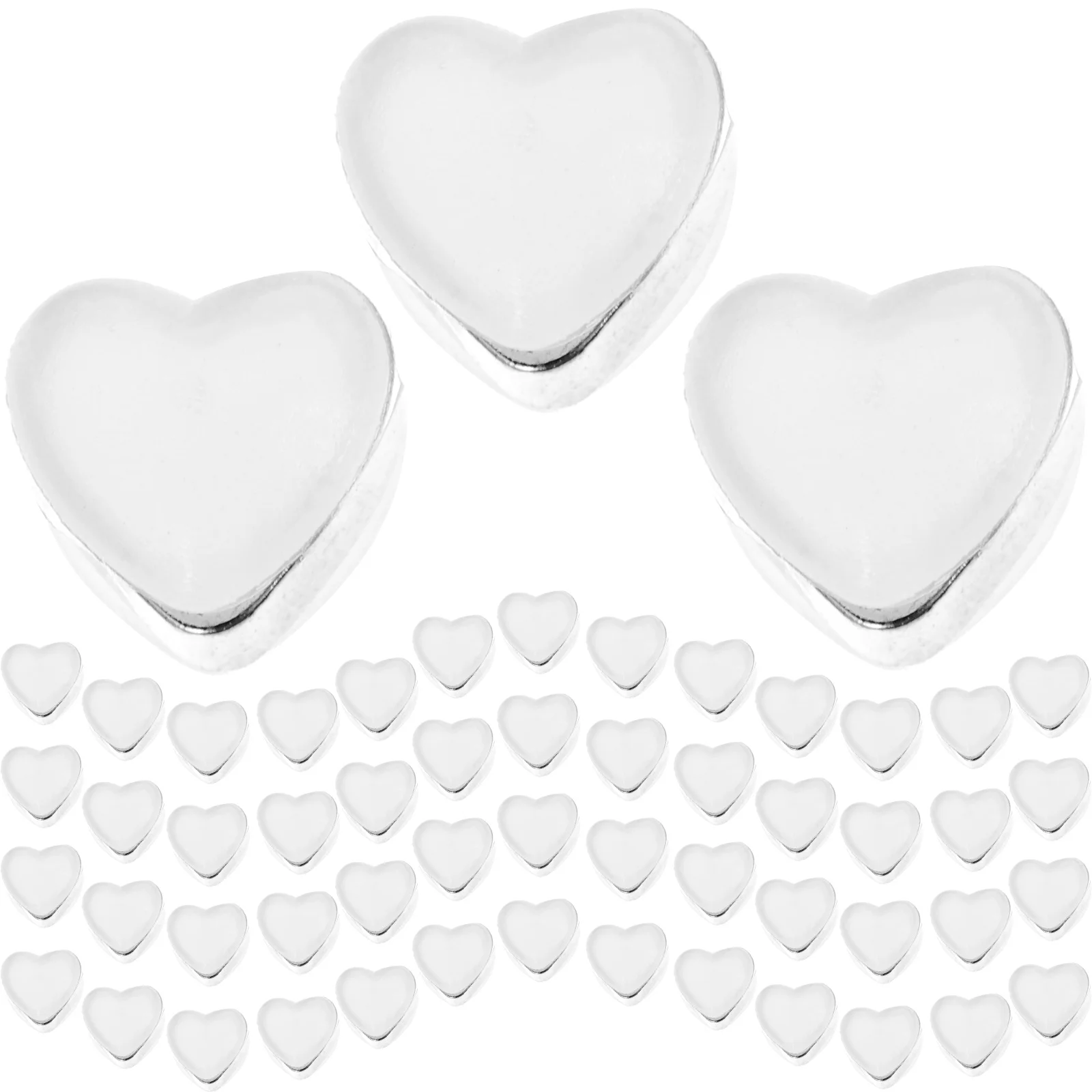 

100 Pcs Love Earplugs Premium Material Earring Backs Earrings Heart Shaped Replacements Silica Gel Lightweight