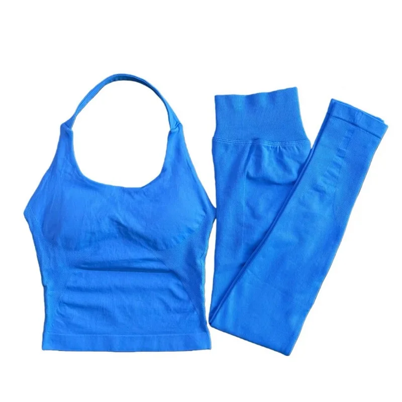 2-delige sportkleding dames yogaset gymkleding sportkleding yogapakken fitnessset trainingspakken sporttop gymleggingset - afbeelding 2