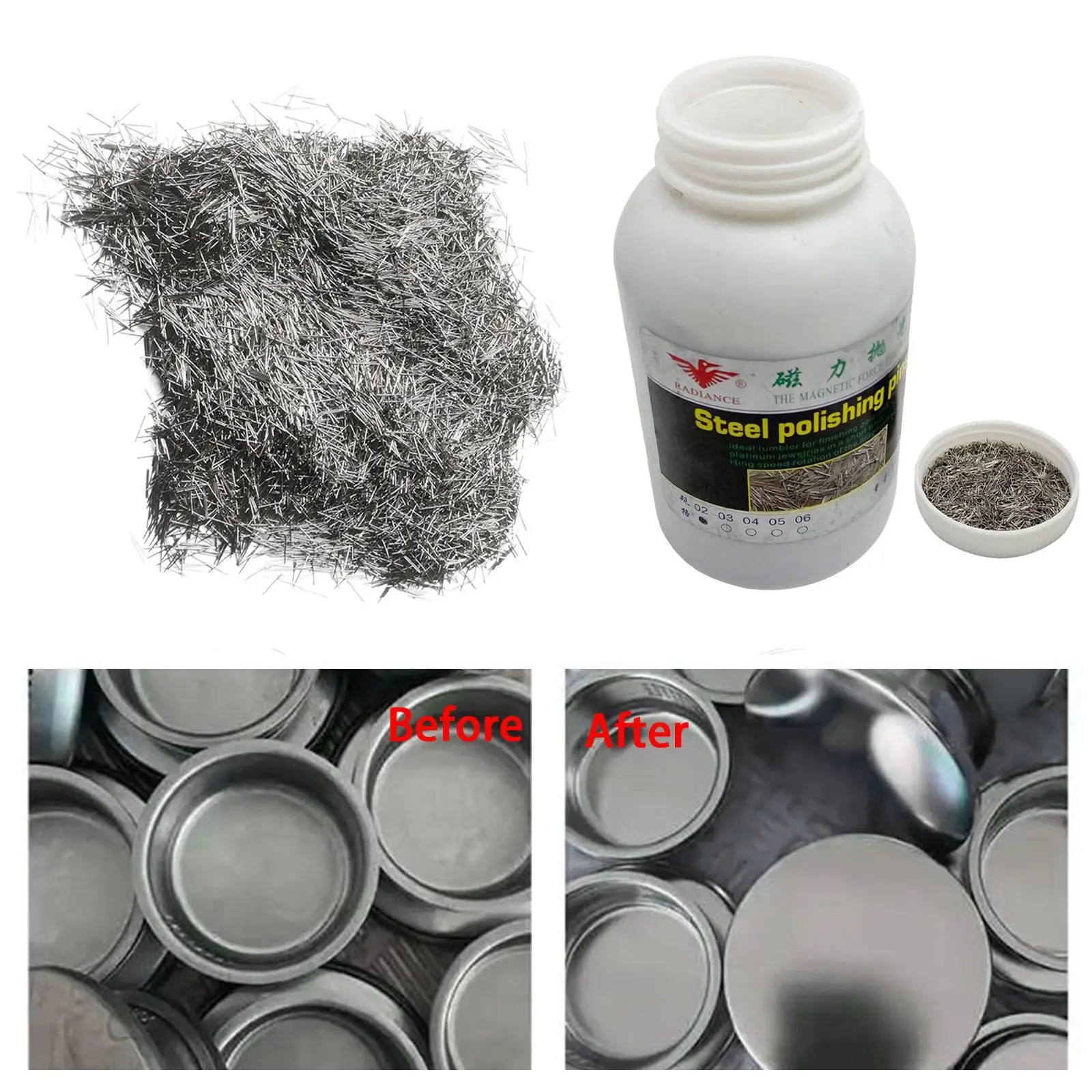 Jewelry Polishers Finishing Pin Grinding Steel Media Magnetic Tumbler for Jewelry Sharpening