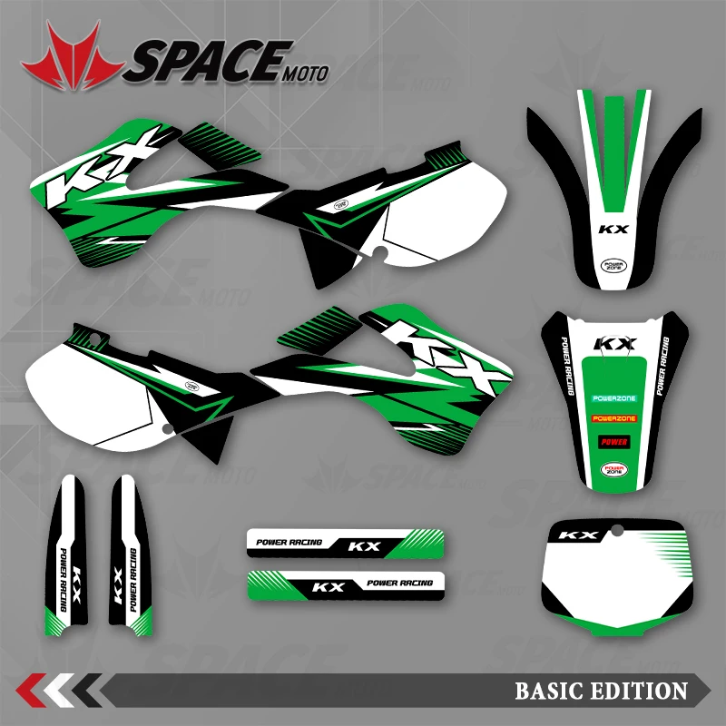 

SPACE MOTO Graphics Background Decals Stickers Motorcycle For KAWASAKI 99-02 KX 125-250