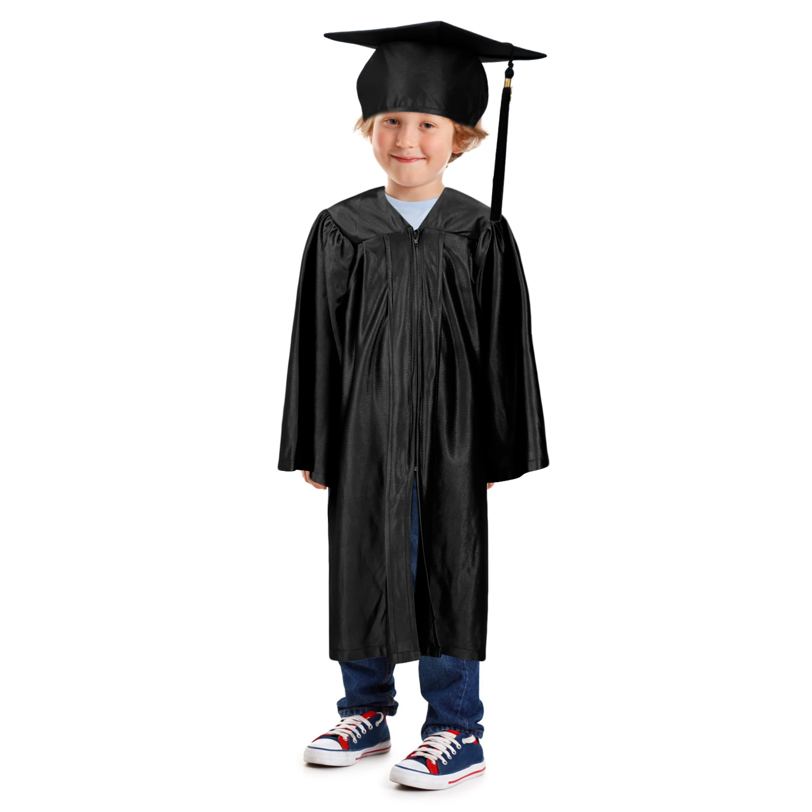

1Set Child Graduation Gown Set Bright Color Combination Kids Graduation Dress Perfect for Photo Shoot Party School Event