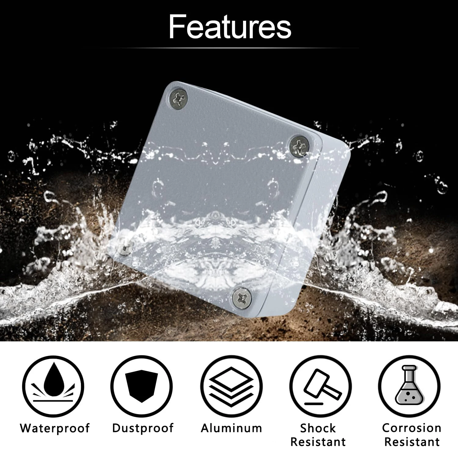 IP67 Waterproof Project Cast Aluminum Junction Box Outdoor Explosion-Proof Electronics Industry Housing Metal Box for Electrical