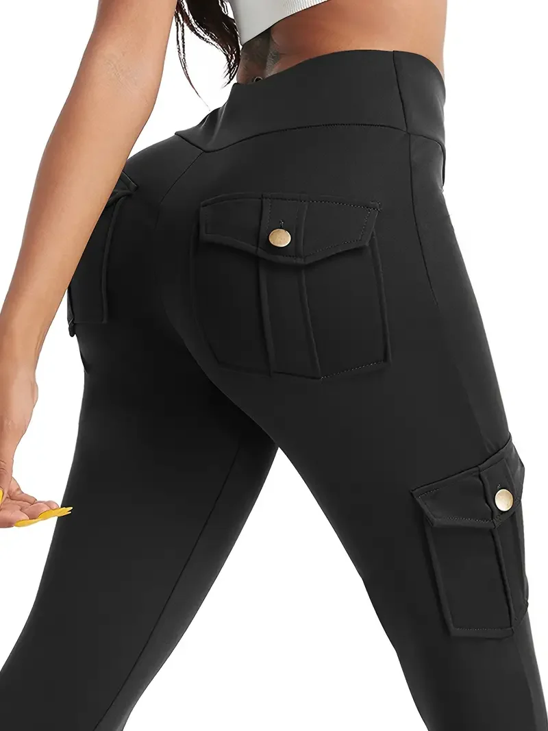 Super Comfortable and Fashionable Multi Pocket Yoga Breathable Sports Pants - Perfect for Running and Fitness Workwear