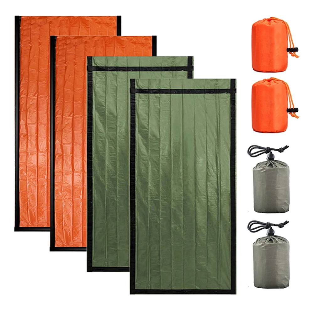 Sleeping Bag Pack 4PCS for Outdoor Camping Hiking Lightweight Thermal Blanket Compact Portable Design Sleeping