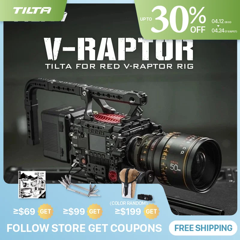 TILTA ESR-T08 Jaula de cámara V-RAPTOR ROJA para V-RAPTOR ROJO 8k Versión simple Accesorio de cámara de plataforma