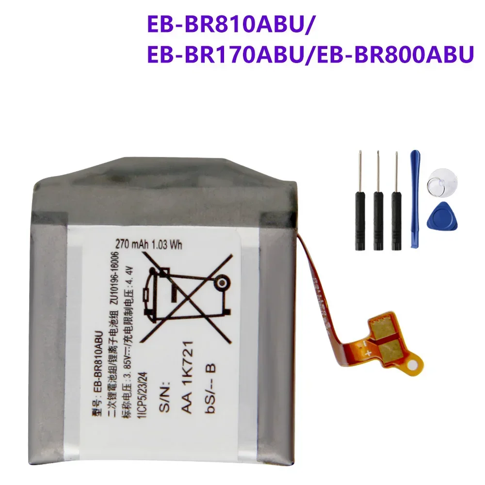

Replacement Battery EB-BR800ABU EB-BR810ABU EB-BR170ABU For Samsung Gear S4 SM-R800 SM-R805 46mm SM-R810 R815 42mm 472mAh