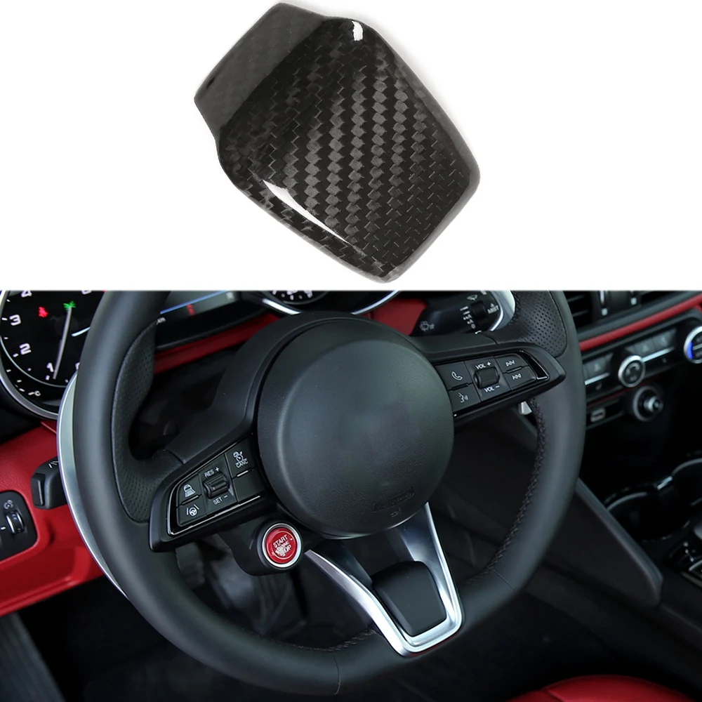 #99H Steering Wheel Frame Strip Trim for Alfa Romeo Giulia Stelvio 2020-21,decoration,(carbon fiber)