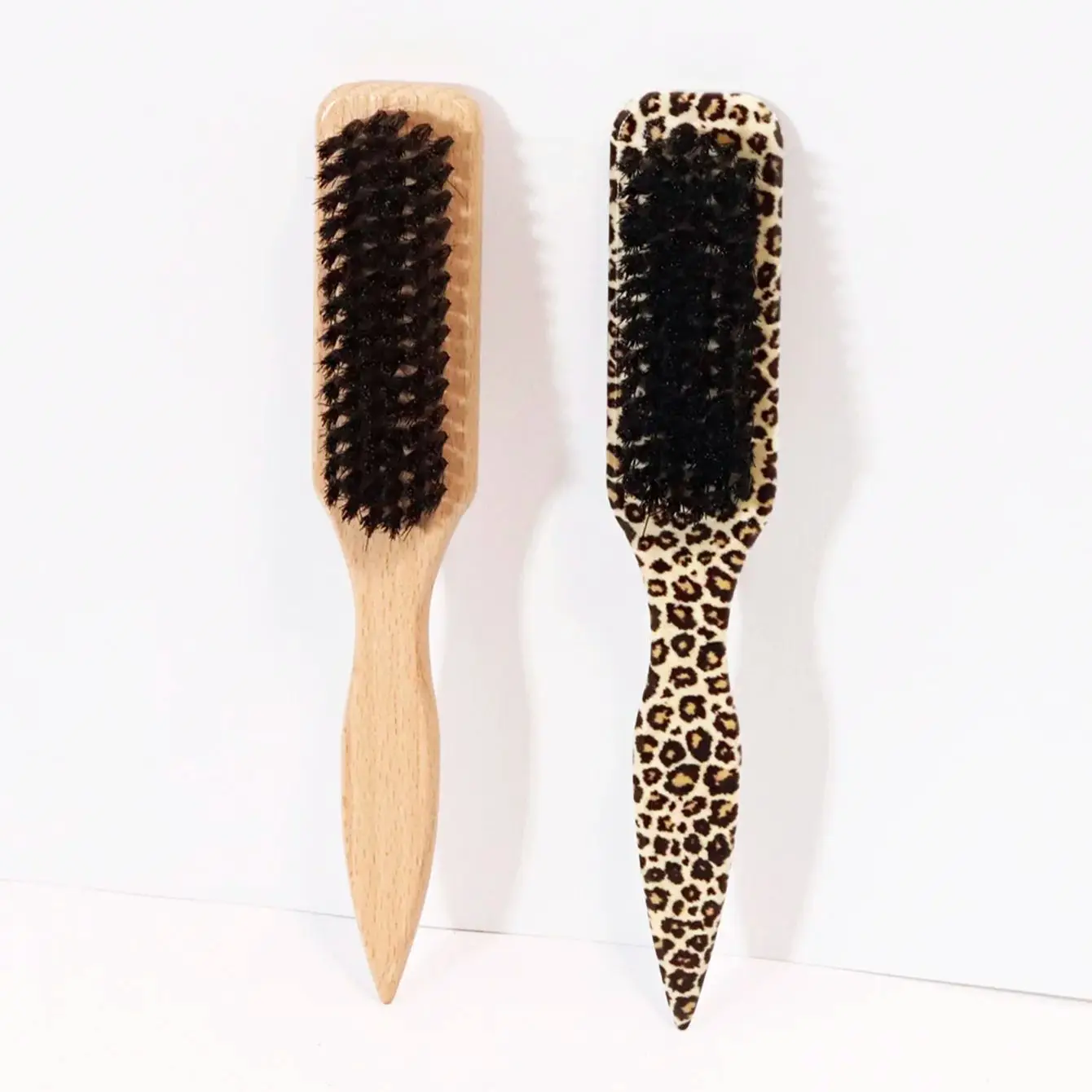 2pcs men's pointed tail beard hair brushes, suitable for grooming beards and hair styling Special for real hair wigs