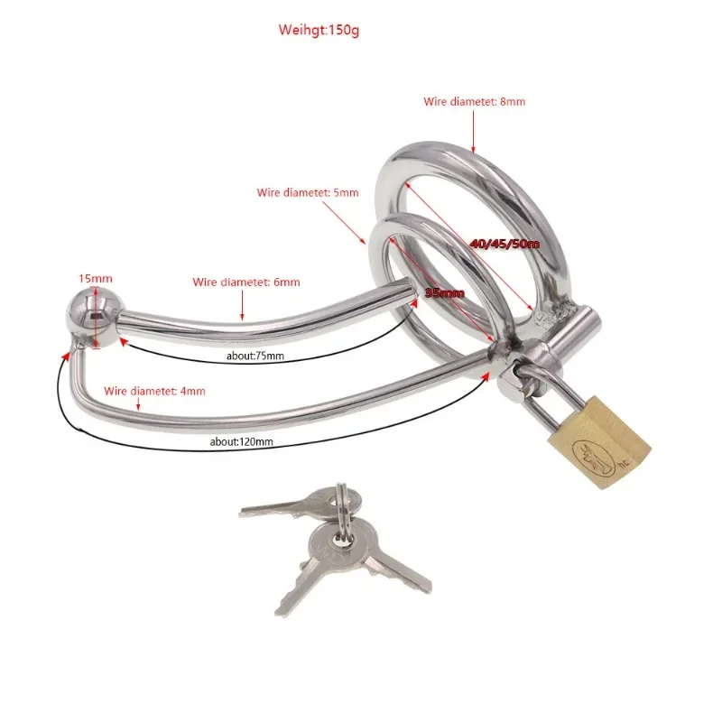 25New Urinary Catheterization Chastity Cage Chastity Device Birdcage Sissy Restraint SM Orgasmic Horse Eye Gay Sexy Toys for Men view 2